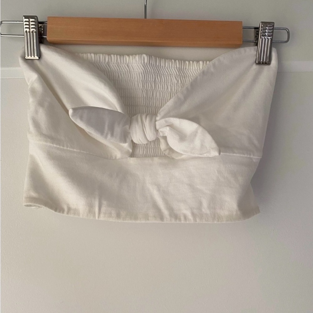 Wilfred White Knotted Tube Top